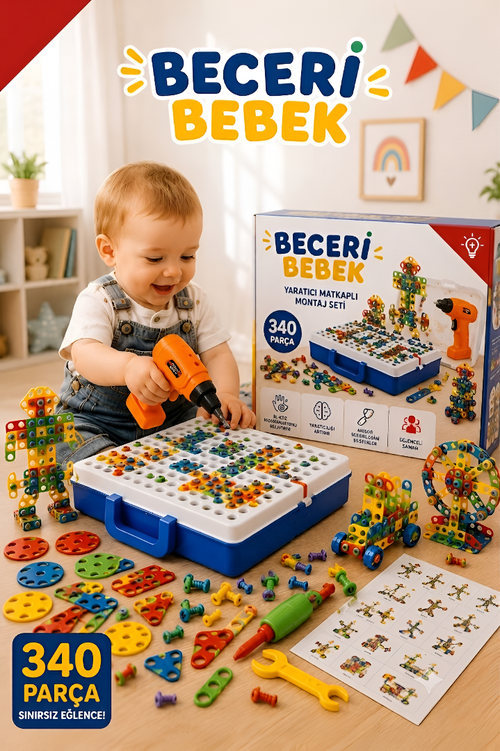 Beceri Bebek Hepsi Bir Arada Alet Eğitim Seti
